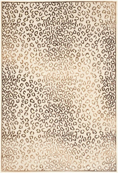 SAFAVIEH Paradise Collection Area Rug - 5'3" x 7'6", Creme, Animal Print Viscose Design, Ideal for High Traffic Areas in Living Room, Bedroom (PAR84-404)