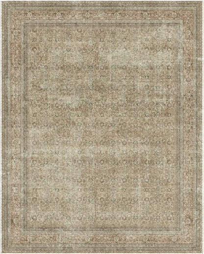 palohom 10x14 Area Rug Washable Rugs: Large Living Room Rug Stain Resistant Non Slip Distressed Vintage Low Pile Faux Wool Soft Rugs for Bedroom Farmhouse Dining Room Nursery Indoor