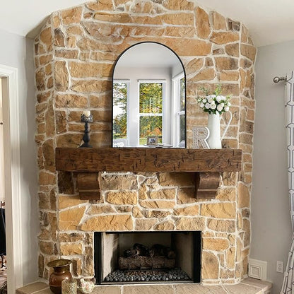 CIRCUMI Arched Wall Mirror, 24"x36" Black Arched Mirror with Tempered Glass, Metal Frame, Large Size for Bathroom, Living Room,Entryway,Over Sink, Arch Mirror for Decor,Shatterproof&Crystal-Clear