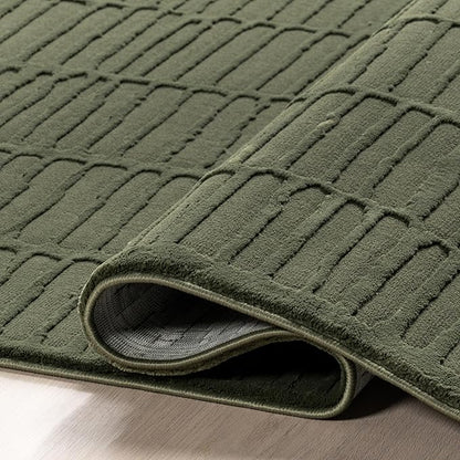 nuLOOM Kailani Green, 6'7" x 9', Geometric, Soft and Cozy, High Traffic, Stain Resistant, Easy Clean, Durable Washable Area Rug for Bedroom, Living Room, Dining Space, Den, Foyer, Entryway