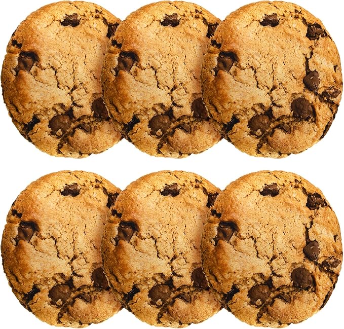 Unittype 6 Pcs 13.4" Chocolate Chip Cookie Pillows Round Throw Pillow Plush 3D Digital Print Funny Food Shaped Soft Stuffed Seat Pad Cushion for Bedroom Couch Sofa Chair Floor Decor Gifts
