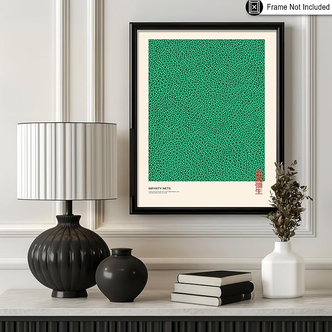 Poster Master Vintage Poster - Retro Infinity Nets Print - Abstract Japanese Art - Gift for Men & Women - Pop Art Decor for Office, Bedroom or Living Room - 8x10 UNFRAMED Wall Art