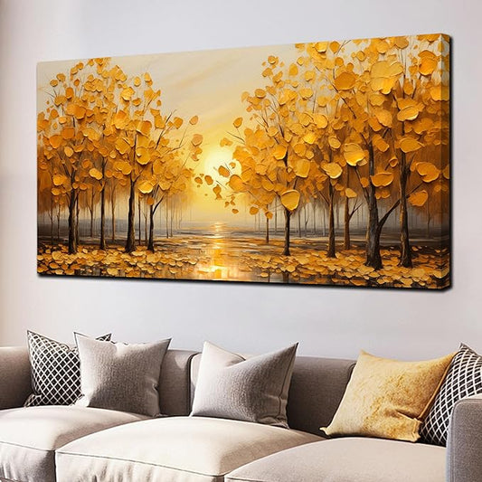 TYTAUPT Tree Pictures Wall Decor For Living Room,Large Canvas Wall Art For Bedroom,Home Office Wall Decor 29 x 59 Inch