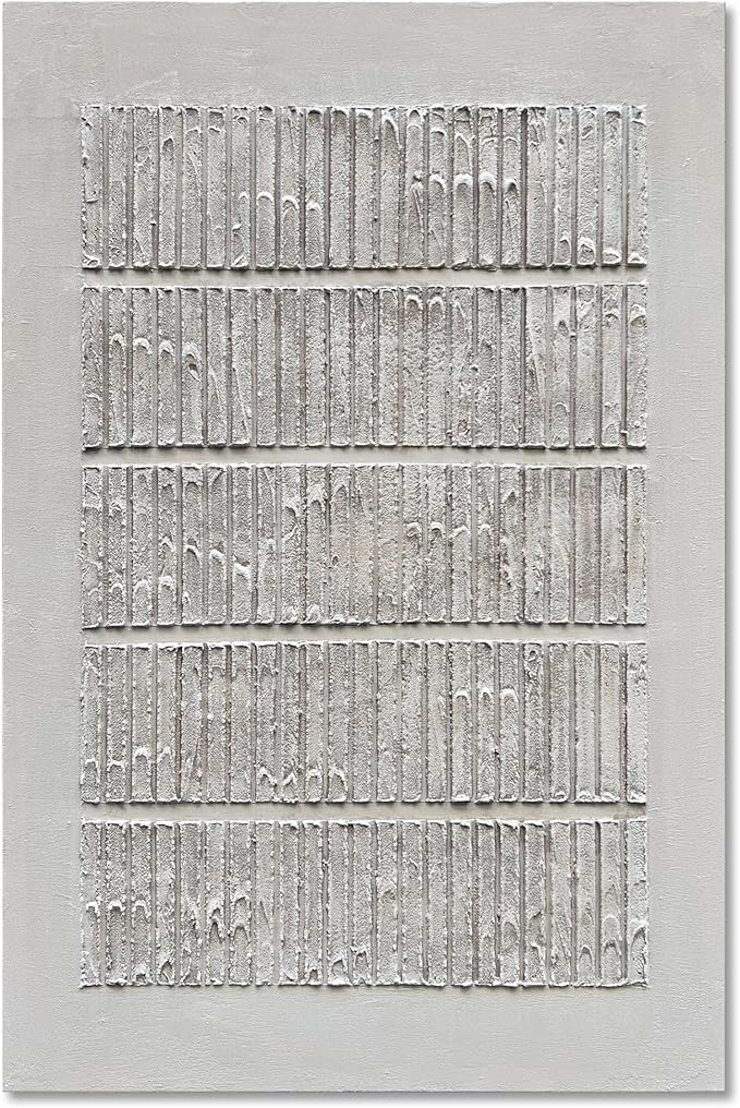 NANKAI Art White Texture Abstract Art Oil Painting Modern Minimalism Art Painter Living Office Corridor Wall Decorative Art 45x30 inches