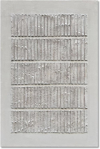 NANKAI Art White Texture Abstract Art Oil Painting Modern Minimalism Art Painter Living Office Corridor Wall Decorative Art 45x30 inches