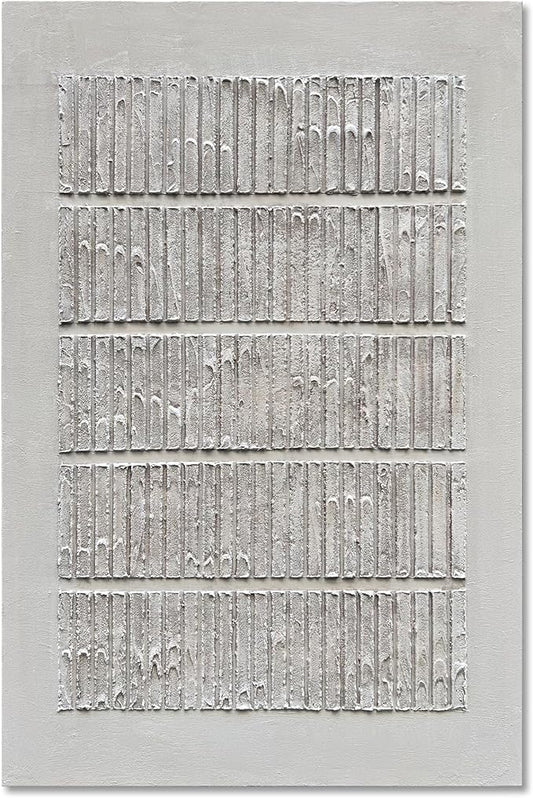 NANKAI Art White Texture Abstract Art Oil Painting Modern Minimalism Art Painter Living Office Corridor Wall Decorative Art 45x30 inches