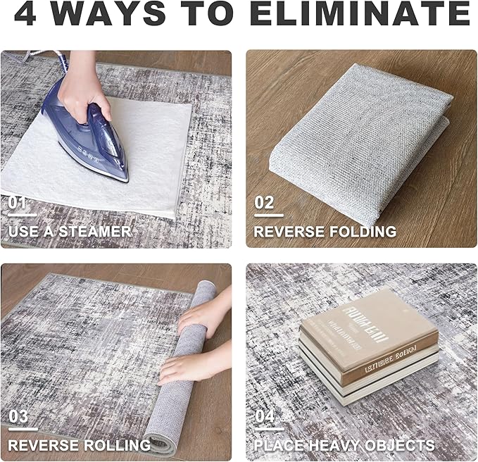 KILOCOCO Abstract Small Area Rug 2x3 Entryway Rug Washable Kitchen Rugs Door Mat Indoor Entrance Soft Pinted Non Slip Throw Rugs for Front Door Foyer Farmhouse Floor Mats, Grey/Beige