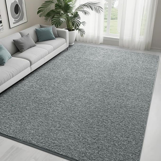 6x9 Area Rugs for Bedroom Living Room, Grey Green Soft Low-Pile Modern Indoor Thickened Memory Foam Non-Slip Washable Carpets for Kids Dorm Home Decor Rug