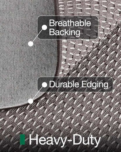LUMI 5x8 Indoor Area Rugs, Non-Slip Low Profile Checkered Inside Rug, Comfort Weave Grid Pattern Floor Rug