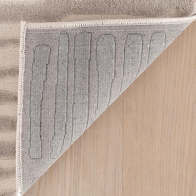 Nuloom Kailani Abstract 4' x 6' Machine Washable Area Rug for Living Room Bedroom Dining Room, Grey
