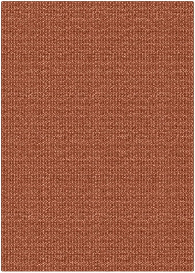 KOZYFLY Orange Washable 5x7 Living Room Rug, Non Slip Woven Area Rugs, Braided Floor Carpet for Entryway, Kitchen, Bedroom, Dining Room, Office, Cotton Rug Indoor Decor, Burnt Orange/Tan