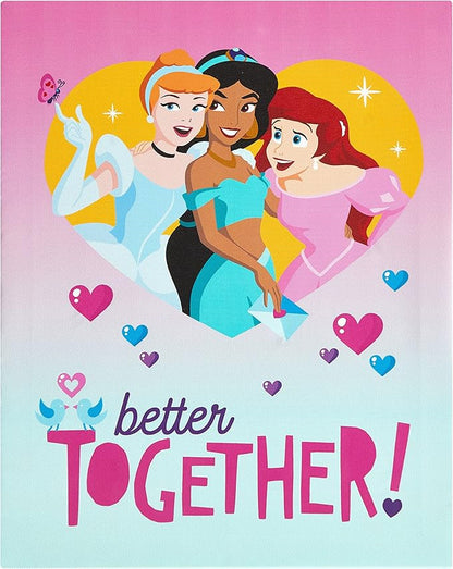 Disney Princess Canvas LED Wall Art – 11.5" x 15.75" Children's Hanging Décor, Light-Up Artwork for Kids' Rooms