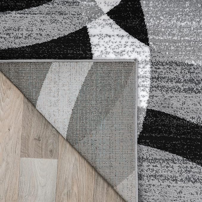 Rugshop Contemporary Abstract Circles Perfect for high Traffic Areas of Your Living Room,Bedroom,Home Office,Kitchen Area Rug 2' x 3' Gray