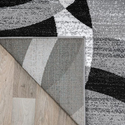 Rugshop Contemporary Abstract Circles Perfect for high Traffic Areas of Your Living Room,Bedroom,Home Office,Kitchen Area Rug 9' x 12' Gray