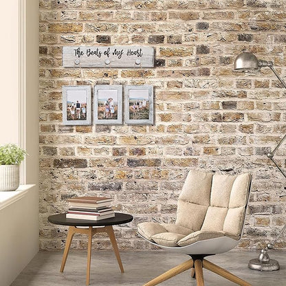 4X6 Picture Frames Farmhouse Rustic Vintage Distressed Solid Wood Photo Frame with HD plexiglass Hanging Picture Frame Wall Decor for Living Room, Set of 3
