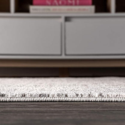 JONATHAN Y Boho Vintage Diamond Cream/Gray Square Area Rug 7X7 ft, Moroccan Hype for Living Room, Bedroom, Kitchen, Office, Easy-Cleaning, High Traffic, Pet-Friendly, Non-Shedding (MOH101B-7SQ)