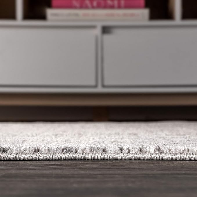 JONATHAN Y Boho Vintage Diamond Cream/Gray Square Area Rug 3X3 ft, Moroccan Hype for Living Room, Bedroom, Kitchen, Office, Easy-Cleaning, High Traffic, Pet-Friendly, Non-Shedding (MOH101B-3SQ)