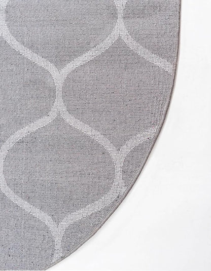 Unique Loom Trellis Frieze Collection Area Rug - Rounded (3' x 5' Oval, Dark Gray/ Ivory)