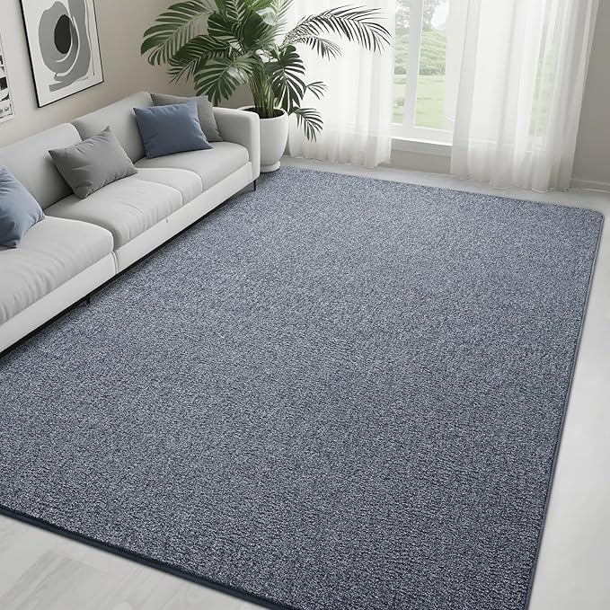 6x9 Area Rugs for Bedroom Living Room, Blue Soft Low-Pile Modern Indoor Thickened Memory Foam Non-Slip Washable Carpets for Kids Dorm Home Decor Rug
