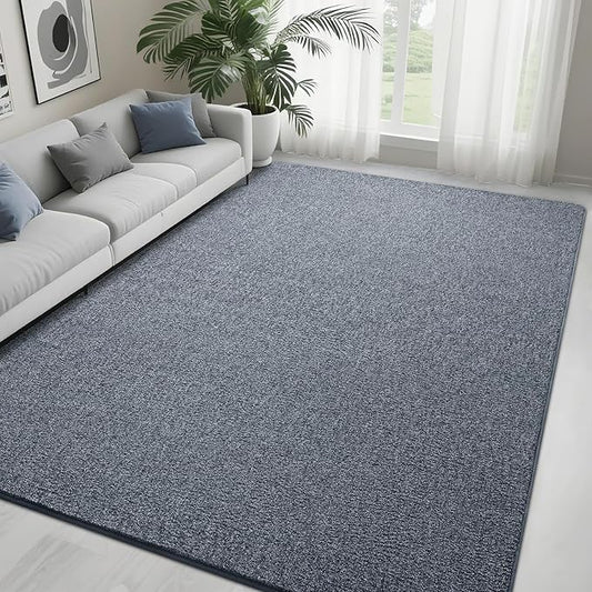 6x9 Area Rugs for Bedroom Living Room, Blue Soft Low-Pile Modern Indoor Thickened Memory Foam Non-Slip Washable Carpets for Kids Dorm Home Decor Rug