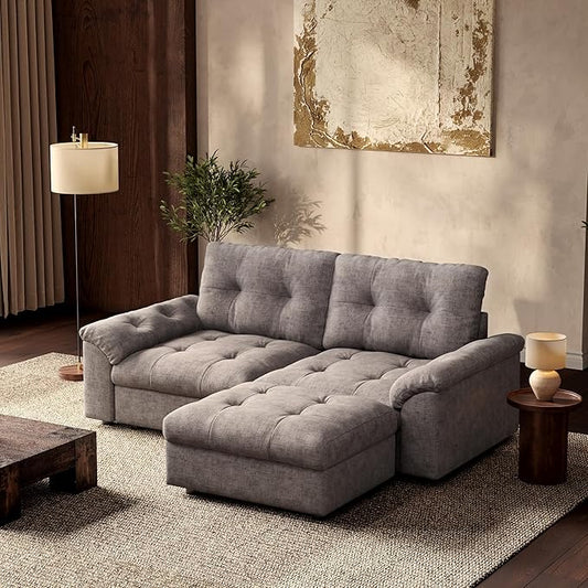 Oversized Modular Sectional Sofa with Storage, Modern Deep Seat Cloud Couch for Living Room, L-Shaped Large Sectional Couch, Loveseat, Gray