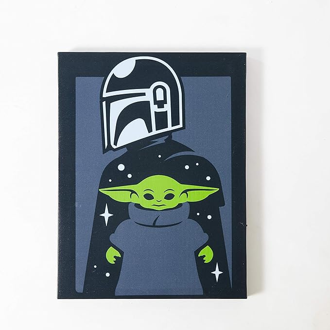 Star Wars: The Mandalorian featuring The Child LED Canvas Wall Art, 15.75"x11.5"