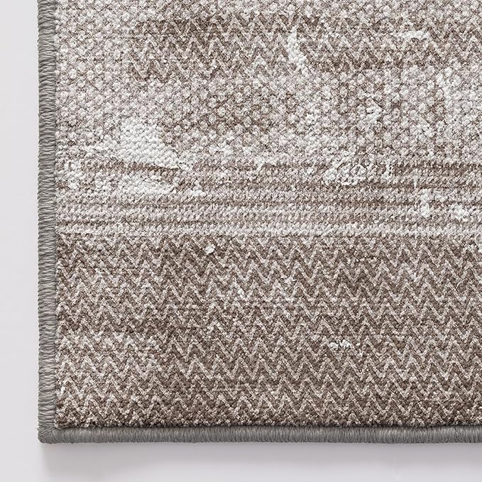 LUMI 5x8 Washable Area Rug for Living Room, Ultra Soft Stain Resistant Carpet with Non Slip Rubber Backing, Non-Shedding Low Pile Rugs for Bedroom, Dining Room, Indoor, Office