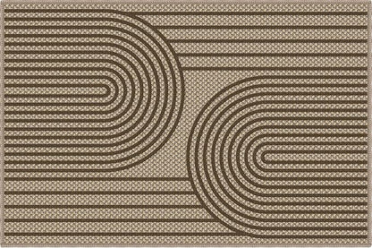 Easy Jute Front Door Mat, 2' x 3' Entryway Porch Rug, Brown Farmhouse Ultra-Thin Washable Non-Slip Mat for Indoor Foyer & Outdoor Patio Decor