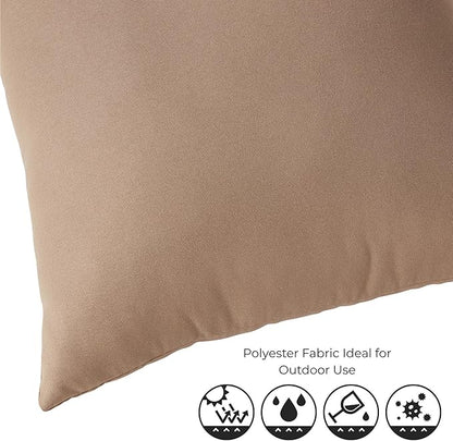 Set of 2 Outdoor Throw Pillows 19 x 12 Inch – Reversible Rectangle Patio Accent Pillows – Weather-Resistant Polyester Fabric – Eco-Friendly Recycled Polyfiber Fill – Coronado