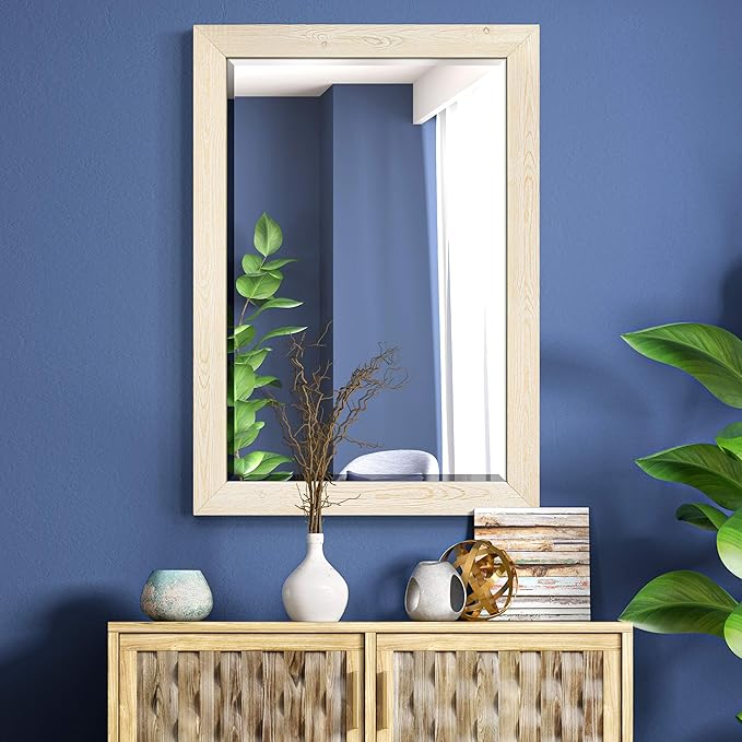 Barnwood Wood Full Length Mirror - Distressed White (AR1-L01)