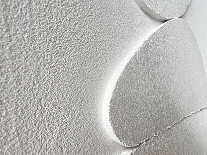 Creespi Hand-Painted White 3D Textured Wall Art 24x36 inches,Minimalist Abstract Canvas Art Painting for Home Wall Decoration