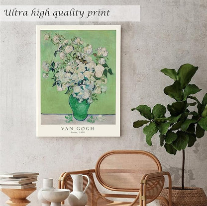 Induslyfe Large Framed Grass Wall Art Canvas Decor Set of 3, Matisse Framed Prints Posters Mid Century Modern Art, Aesthetic Floral Botanical Wall Art for Bedroom, Living Room, Bathroom 18x24
