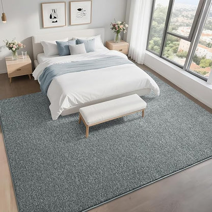 6x9 Area Rugs for Bedroom Living Room, Grey Green Soft Low-Pile Modern Indoor Thickened Memory Foam Non-Slip Washable Carpets for Kids Dorm Home Decor Rug