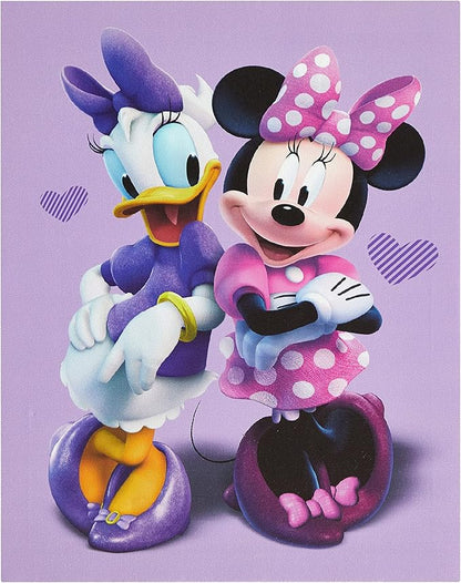 Disney Minnie Mouse Canvas LED Wall Art,Childrens Wall Hanging Décor,11.5"x15.75"