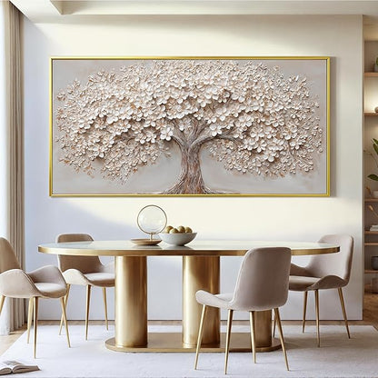 Canvas Wall Art Decor Prints Oversized Wall Art Pictures for Living Room Tree of Life Wall Art Decor Canvas Art Wall Decor Modern Large Gold Framed Wall Art Prints Artwork for Walls Bedroom Office Decor 29" X 58"