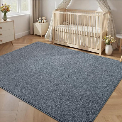 4x6 Area Rugs for Bedroom Living Room, Blue Soft Low-Pile Modern Indoor Thickened Memory Foam Non-Slip Washable Carpets for Kids Dorm Home Decor Rug