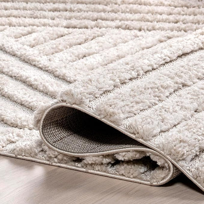 Nuloom Risette Beige, 10' x 14', Geometric, Soft and Textured, High Traffic, Stain Resistant, Easy Clean, Durable Area Rug for Bedroom, Living Room, Dining Space, Den, Foyer, Entryway