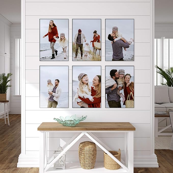 MCS Format 13x19 Poster Frame Black Woodgrain, Vertical & Horizontal Wall Hanging Large Picture Frame for Photos, Posters & Art Prints (6-Pack)