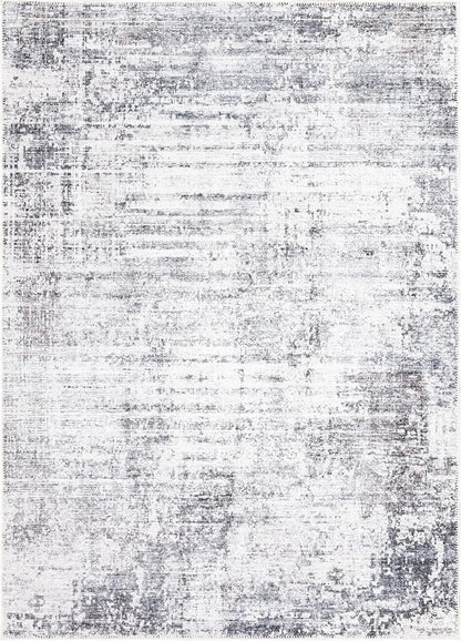Bloom Rugs Washable Non-Slip 8' x 10' Rug - Gray/Charcoal/Blue Modern Abstract Area Rug for Living Room, Bedroom, Dining Room, and Kitchen - Exact Size: 8' x 10'