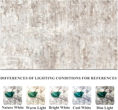 RUUGME 10X14 Abstract Area Rug:Large Washable Living Room Rug Indoor Non Slip Carpet for Bedroom Soft Foldable Stain Resistant Distressed Thin Rug for Dining Room Kitchen 10X14 Brick/Brown/Beige