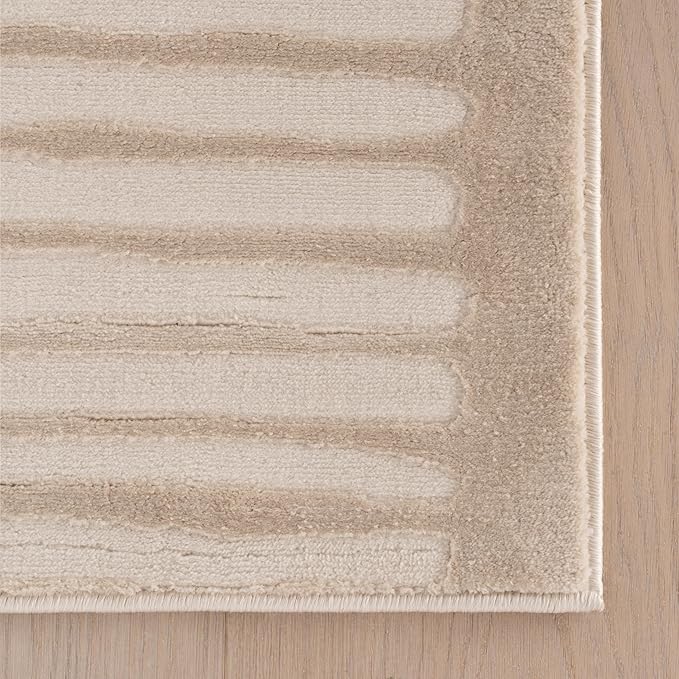 Nuloom Kailani Geometric 2' x 3' Machine Washable Accent Rug for Living Room Bedroom Dining Room Entryway, Cream