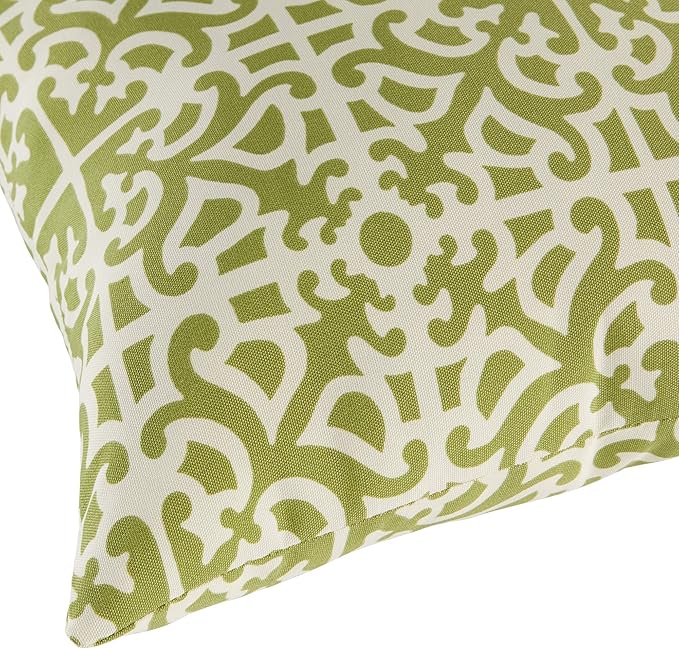 Greendale Home Fashions Outdoor 19x12 inch Rectangle Decorative Throw Pillow, 2-Pack, Moss 2 Count