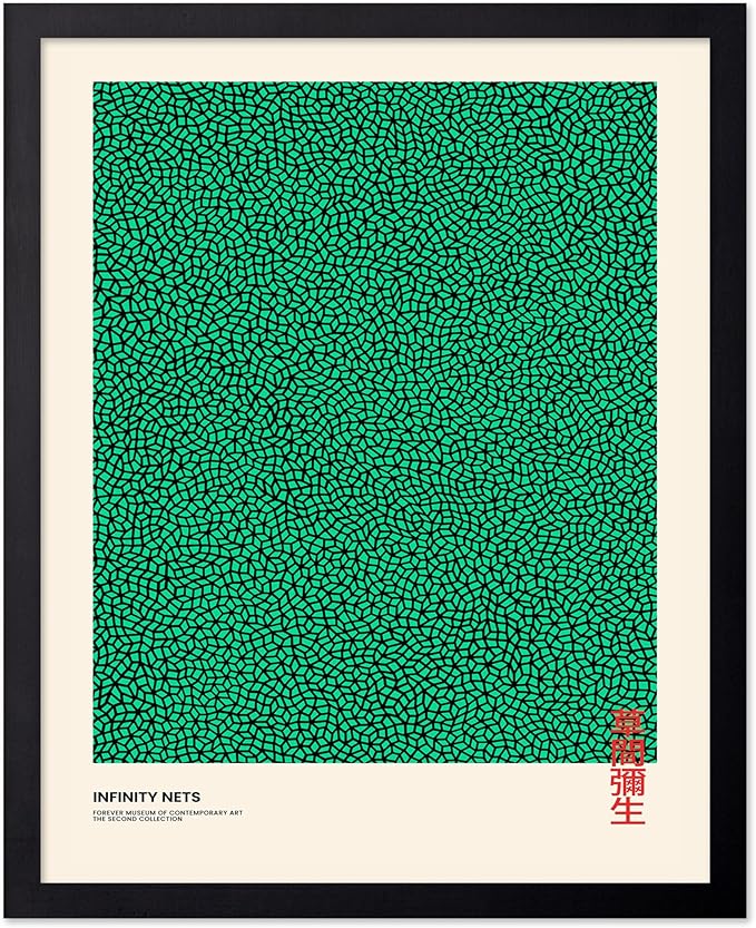 Poster Master Vintage Poster - Retro Infinity Nets Print - Abstract Japanese Art - Gift for Men & Women - Pop Art Decor for Office, Bedroom or Living Room - 8x10 UNFRAMED Wall Art
