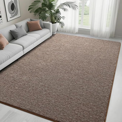 4x6 Area Rugs for Bedroom Living Room, Brown Soft Low-Pile Modern Indoor Thickened Memory Foam Non-Slip Washable Carpets for Kids Dorm Home Decor Rug