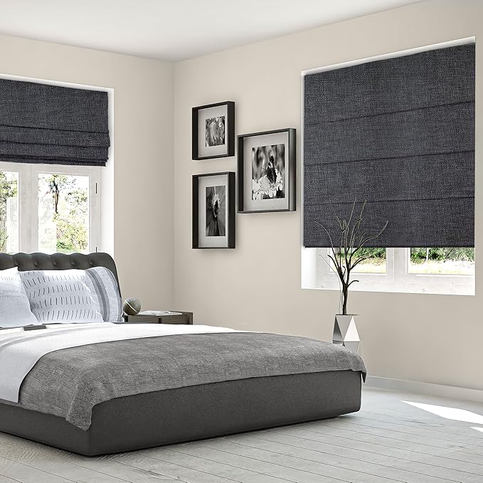 CHICOLOGY Cordless Roman Shades for Windows, Lexington Pebble (Blackout Style) Lined Polyester Room Darkening Shade, Privacy Window Treatment, Inside/Outside Mount, True-to-Size, 23" W x 72" H