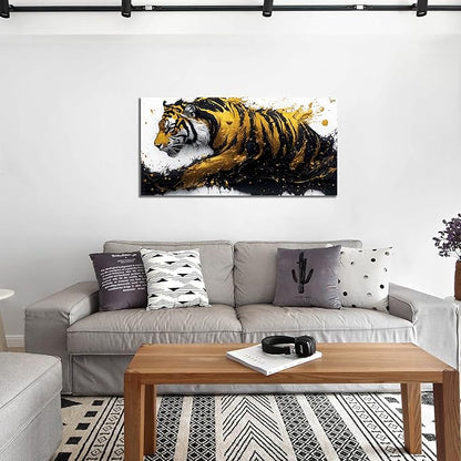JKWALL77 Tiger Wall Canvas Art for Living Room - Animal Pictures for Office Wall Decor - Boys Bedroom Wall Decor Size 20" x 40"