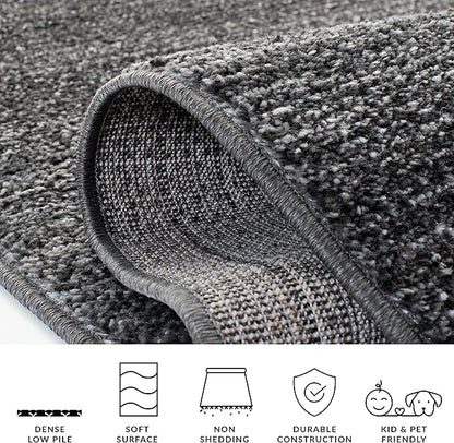 SAFAVIEH Adirondack Collection Runner Rug - 2'6" x 12', Dark Grey & Light Grey, Modern Design, Non-Shedding & Easy Care, Ideal for High Traffic Areas in Living Room, Bedroom (ADR183A)