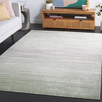 SAFAVIEH Adirondack Collection Area Rug - 9' x 12', Sage & Grey, Modern Design, Non-Shedding & Easy Care, Ideal for The Living Room, Dining, Bedroom (ADR183W)