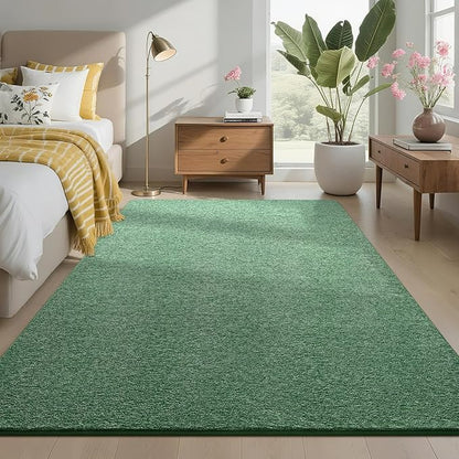 4x6 Area Rugs for Bedroom Living Room, Green White Soft Low-Pile Modern Indoor Thickened Memory Foam Non-Slip Washable Carpets for Kids Dorm Home Decor Rug
