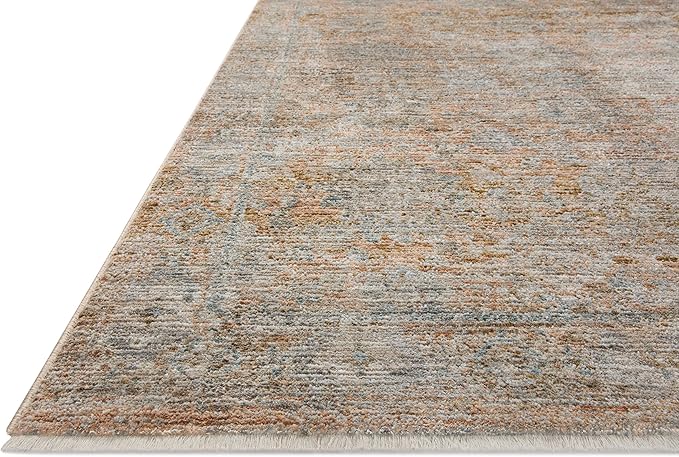 Loloi Jean Stoffer Katherine Collection KES-02 Terracotta/Smoke 2'-7'' x 16'-0'', .25" Pile Height, Runner Rug